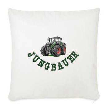 Jungbauer - Traktor Fan, Bauernhof Baby, Landleben - Sofakissenbezug 45 x 45 cm - Naturweiß  - Vorne