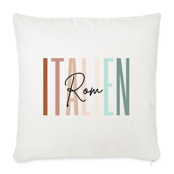 Italien Urlaub Rom Städtereise Geschenk - Sofakissenbezug 45 x 45 cm - Naturweiß  - Vorne