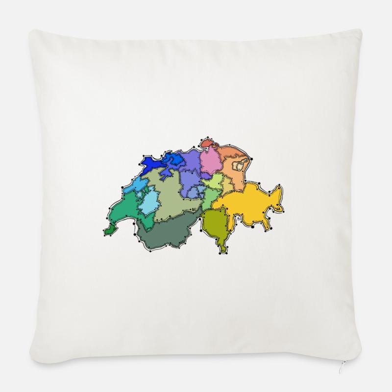 Die Schweiz - Sofakissenbezug 45 x 45 cm - Naturweiß 