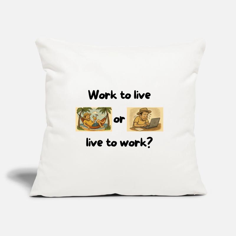 Escaping Routine: Relaxation vs Work Stress Sofa pillowcase 17,3'' x 17,3'' (45 x 45 cm)