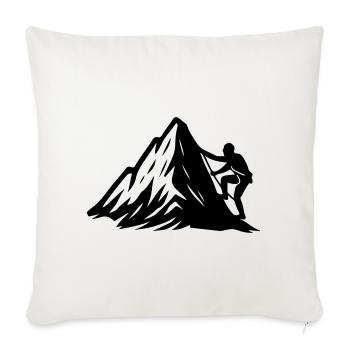 Mountaineer Symbol Mountains - Sofa pillowcase 17,3'' x 17,3'' (45 x 45 cm) - natural white - Front