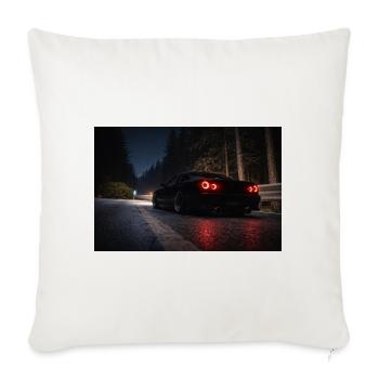 Night Sports Car on the Road - Sofa pillowcase 17,3'' x 17,3'' (45 x 45 cm) - natural white - Front
