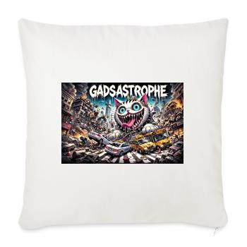Gadsastrophe Quer - Sofakissenbezug 45 x 45 cm - Naturweiß  - Vorne