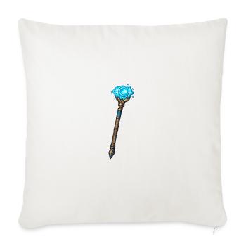 Magischer Kristallstab Blau - Sofakissenbezug 45 x 45 cm - Naturweiß  - Vorne