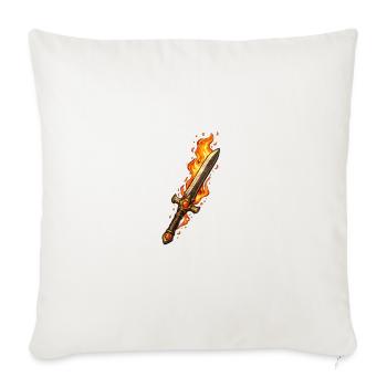 Feuerklinge Flammenschwert - Sofakissenbezug 45 x 45 cm - Naturweiß  - Vorne