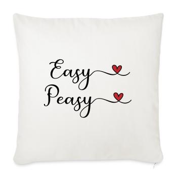 Easy Peasy Heart - Sofa pillowcase 17,3'' x 17,3'' (45 x 45 cm) - natural white - Front