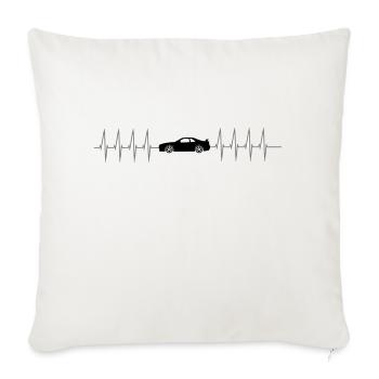 Auto Heartbeat - Sofa pillowcase 17,3'' x 17,3'' (45 x 45 cm) - natural white - Front