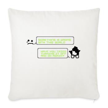 turning it off and on - Sofa pillowcase 17,3'' x 17,3'' (45 x 45 cm) - natural white - Front