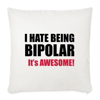 Bipolar - Housse de coussin décorative 45 x 45 cm - blanc nature - Devant