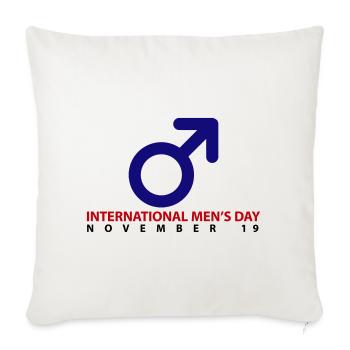 International Men's Day - Sofa pillowcase 17,3'' x 17,3'' (45 x 45 cm) - natural white - Front