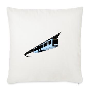 Wuppertal Schwebebahn bunt - Sofakissenbezug 45 x 45 cm - Naturweiß  - Vorne