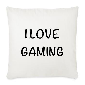 J’adore les jeux - Housse de coussin décorative 45 x 45 cm - blanc nature - Devant
