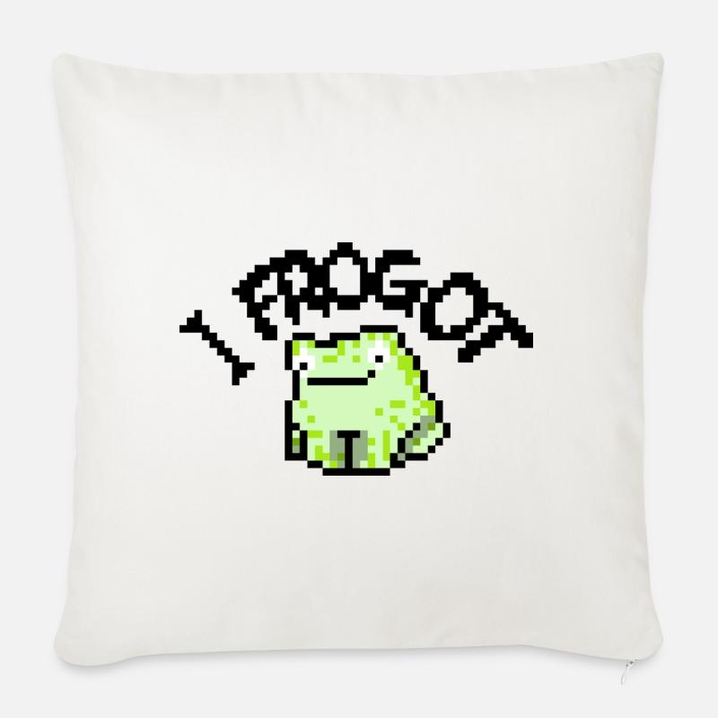 I frogot, cute frog  - Sofakissenbezug 45 x 45 cm - Naturweiß 