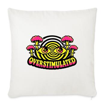 Overstimulated Psychedelic Eyes - Sofa pillowcase 17,3'' x 17,3'' (45 x 45 cm) - natural white - Front