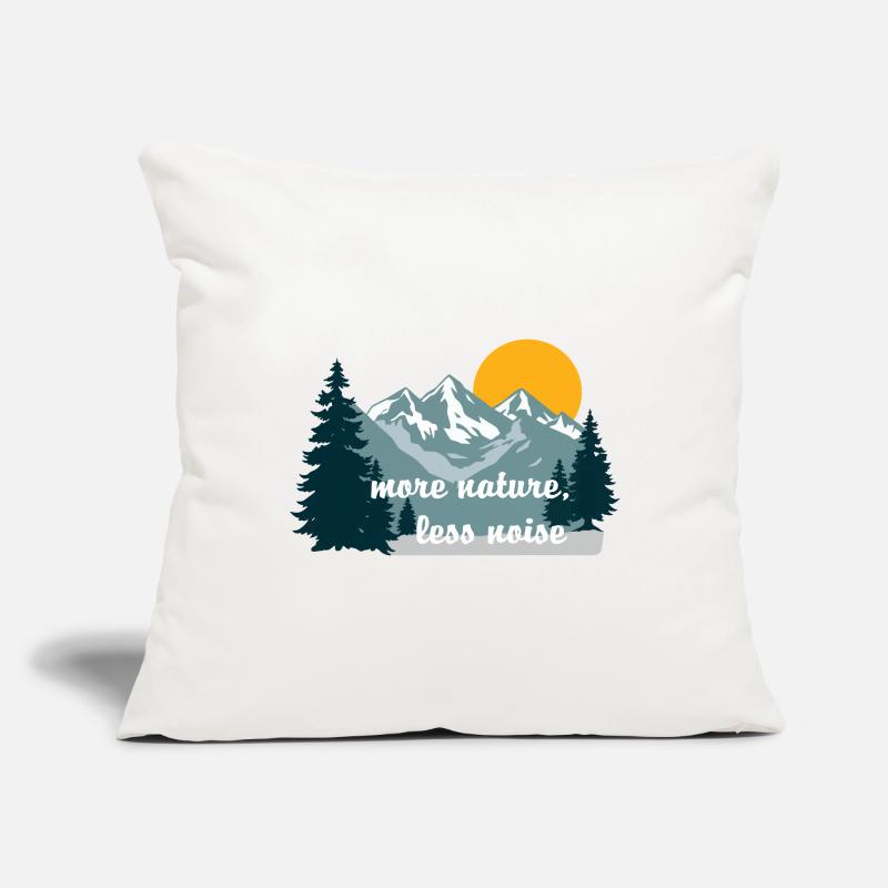 Plus de nature Moins de bruit Housse de coussin décorative 45 x 45 cm