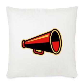 Red Megaphone Ultras Icon - Sofa pillowcase 17,3'' x 17,3'' (45 x 45 cm) - natural white - Front