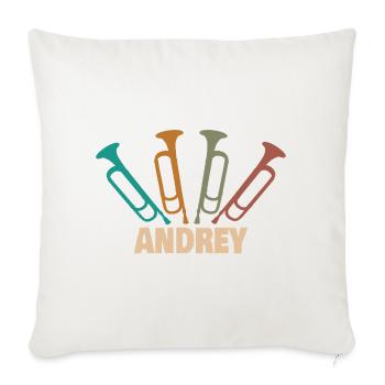 Andrey - Sofakissenbezug 45 x 45 cm - Naturweiß  - Vorne