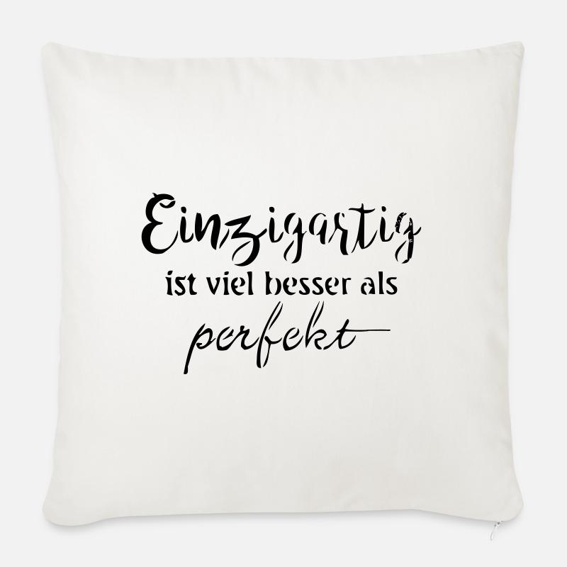 Einzigartig - Sofakissenbezug 45 x 45 cm - Naturweiß 