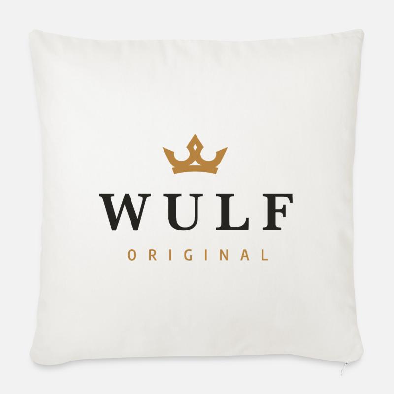 Wulf Original Familienlogo - Sofakissenbezug 45 x 45 cm - Naturweiß 