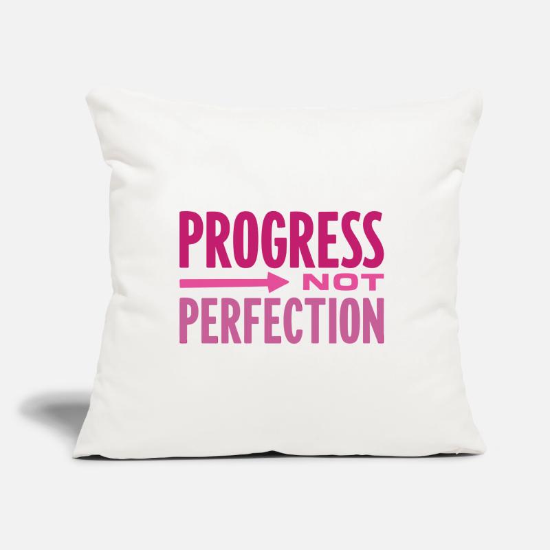 Progress Not Perfection Progress Counts Sofa pillowcase 17,3'' x 17,3'' (45 x 45 cm)