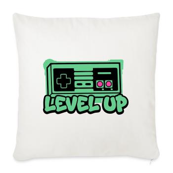 Level Up Controller Icon - Sofakissenbezug 45 x 45 cm - Naturweiß  - Vorne