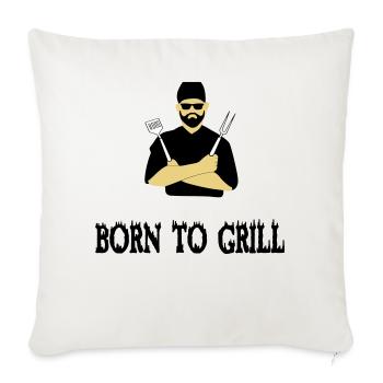 Grillades au barbecue - Housse de coussin décorative 45 x 45 cm - blanc nature - Devant