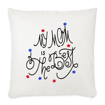 Fête des mères - Housse de coussin décorative 45 x 45 cm - blanc nature - Devant