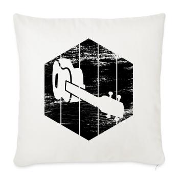 Ukulele sketch - Sofa pillowcase 17,3'' x 17,3'' (45 x 45 cm) - natural white - Front