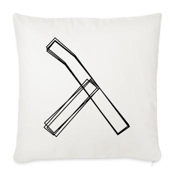 Griechischer Buchstabe Lambda handgezeichnet - Sofakissenbezug 45 x 45 cm - Naturweiß  - Vorne