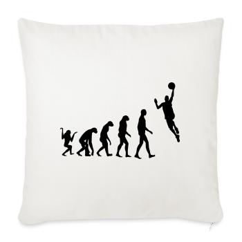 Basketball - Basket Ball - Game - Sport - Player - Sofa pillowcase 17,3'' x 17,3'' (45 x 45 cm) - natural white - Front