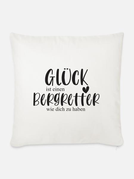 Bergretter Berg Klettern Berg Geschenk - Sofakissenbezug 45 x 45 cm - Naturweiß 