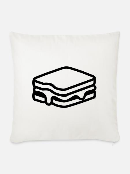 Sandwich - Sofakissenbezug 45 x 45 cm - Naturweiß 