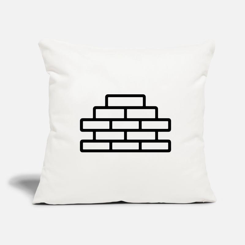 brique Housse de coussin décorative 45 x 45 cm