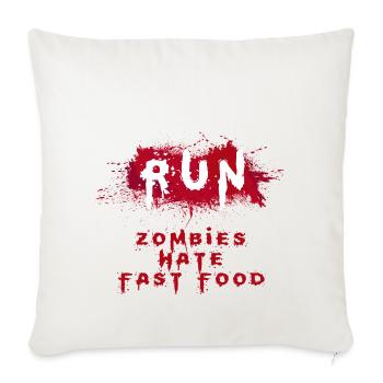 Zombies hate fast food ZOMBIE - Sofa pillowcase 17,3'' x 17,3'' (45 x 45 cm) - natural white - Front