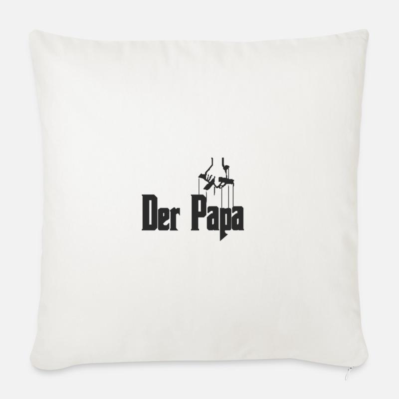 Der Papa - Sofakissenbezug 45 x 45 cm - Naturweiß 