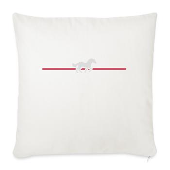 Stripe Line Racing Horse - Sofa pillowcase 17,3'' x 17,3'' (45 x 45 cm) - natural white - Front