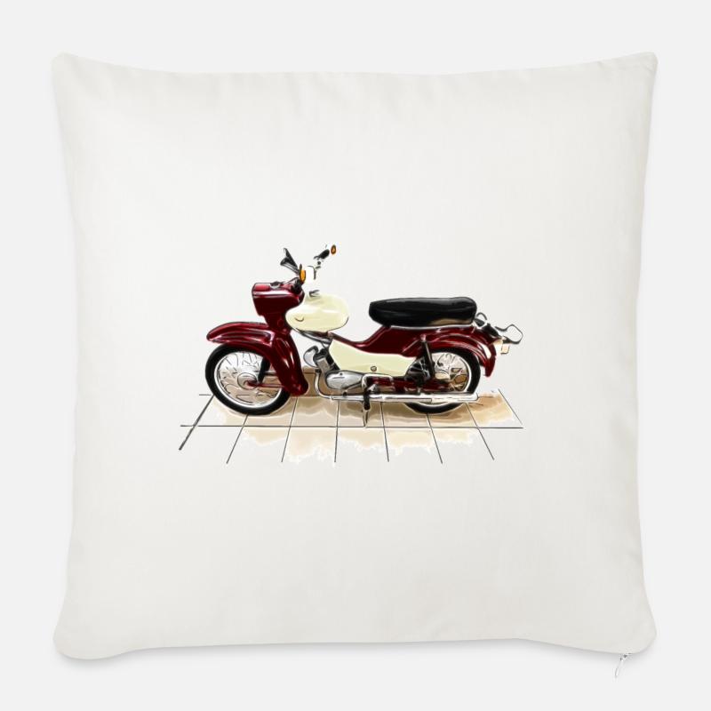 Simson - Star - Sofakissenbezug 45 x 45 cm - Naturweiß 