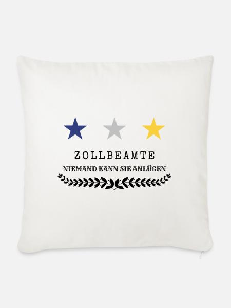 Zollbeamter - Sofakissenbezug 45 x 45 cm - Naturweiß