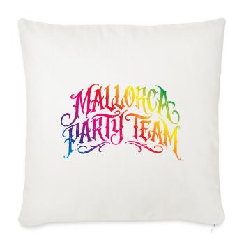 Mallorca Party Team Bunt - Sofa pillowcase 17,3'' x 17,3'' (45 x 45 cm) - natural white - Front