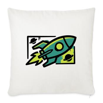 Rocket Graffiti Graphic - Sofa pillowcase 17,3'' x 17,3'' (45 x 45 cm) - natural white - Front