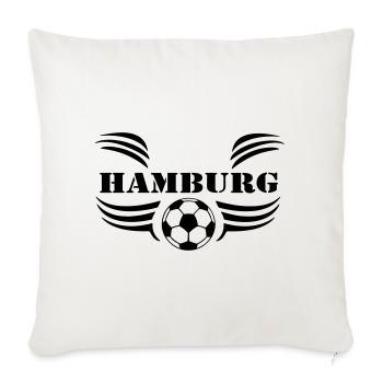 Hamburg , Tradition , Fußball Hamburg (25) - Sofakissenbezug 45 x 45 cm - Naturweiß  - Vorne