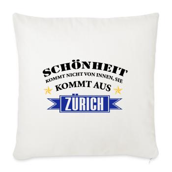 Beauté de Zurich - Housse de coussin décorative 45 x 45 cm - blanc nature - Devant
