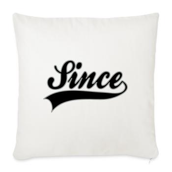 Anniversaire - Since à personnaliser - Housse de coussin décorative 45 x 45 cm - blanc nature - Devant