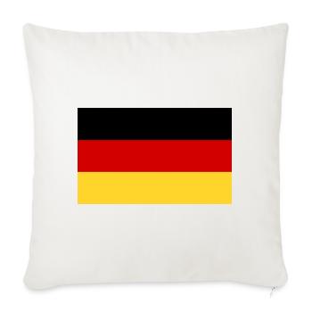 Drapeau allemand - Housse de coussin décorative 45 x 45 cm - blanc nature - Devant