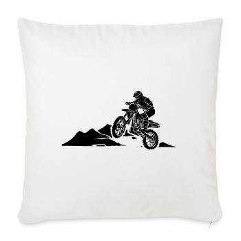 Motorbike motorcyclist - Sofa pillowcase 17,3'' x 17,3'' (45 x 45 cm) - natural white - Front