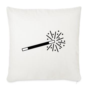 black wand - Sofa pillowcase 17,3'' x 17,3'' (45 x 45 cm) - natural white - Front