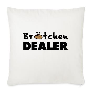 Brötchen Dealer Bäckerei - Sofakissenbezug 45 x 45 cm - Naturweiß  - Vorne