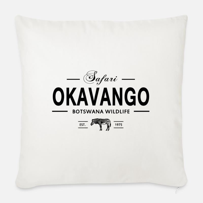 Botswana - Zebra - Sofakissenbezug 45 x 45 cm - Naturweiß 