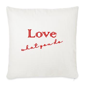 CITATION,CITATIONS,MESSAGE, MESSAGE,HUMOUR - Housse de coussin décorative 45 x 45 cm - blanc nature - Devant