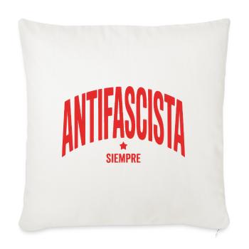 Antifascista Siempre - Antifa Tee - Housse de coussin décorative 45 x 45 cm - blanc nature - Devant